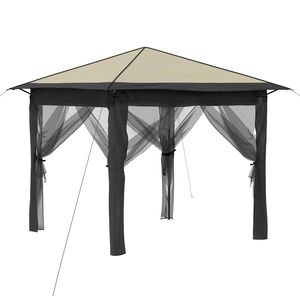vidaXL Gazebo med 4 Sider 2,6 x 2,6 m Creme og antracit