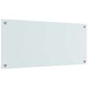 vidaXL Køkken bagvæg 2 pcs Hvid 90 x 40 cm hærdet glas