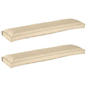 vidaXL Palle Pudes&aelig;t 2 pcs Beige 150 x 40 x 8 cm Oxford Stof