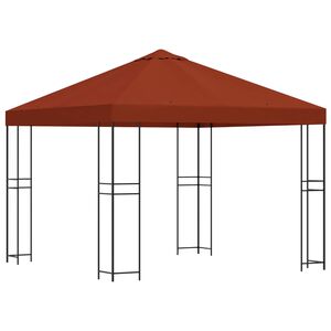 vidaXL Pavillon 3 x 3 m Terrakotta Polyester og St&aring;l 190 gsm