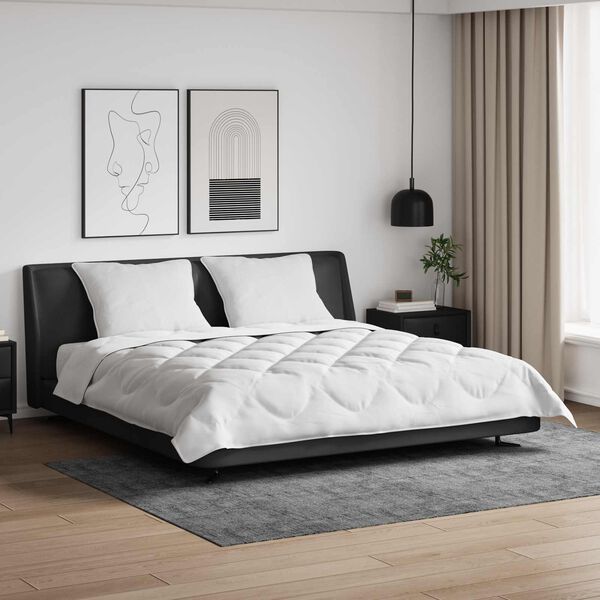 vidaXL Dyne med pude 3 pcs Hvid Microfiber