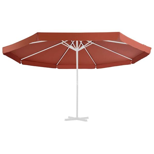 vidaXL udskiftningsdug til parasol 500 cm terracottafarvet