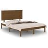 vidaXL sengeramme 140x190 cm massivt fyrretr&aelig; gyldenbrun