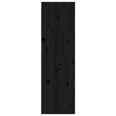 vidaXL vægskabe 2 stk. 30x30x100 cm massivt fyrretræ sort