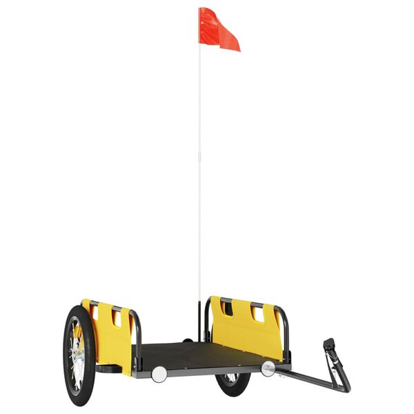 vidaXL cykelanhænger oxfordstof og jern gul