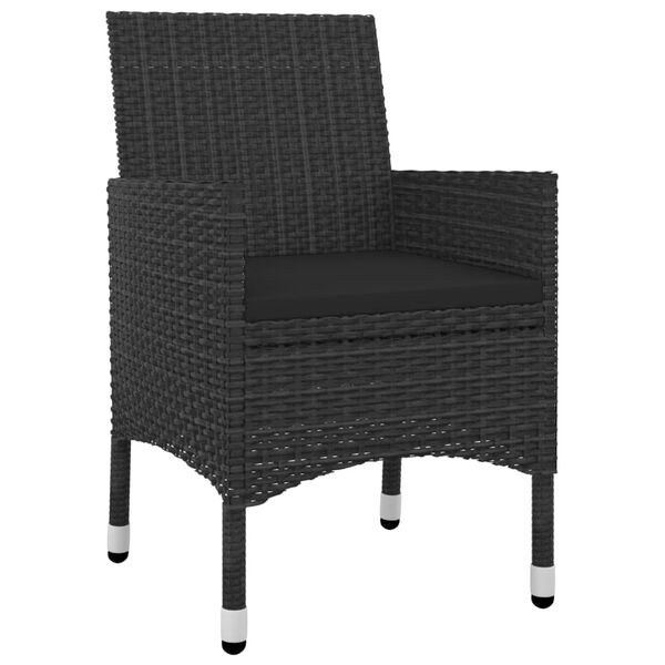 vidaXL spisebordss&aelig;t til haven 9 dele med hynder polyrattan og glas