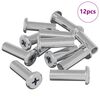 vidaXL L&aring;se Skive 12 stk. S&oslash;lv M6 x 25 mm St&aring;l