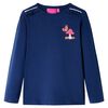 Lang&aelig;rmet T-shirt til b&oslash;rn str. 128 marinebl&aring;