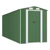 vidaXL haveskur 192x523x223 cm galvaniseret st&aring;l gr&oslash;n