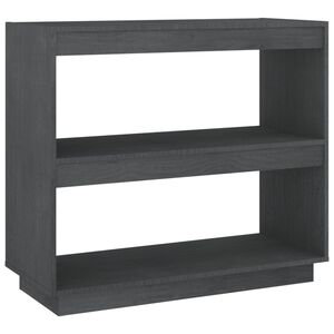 vidaXL bogreol 80x35x71 cm massivt fyrretr&aelig; gr&aring;