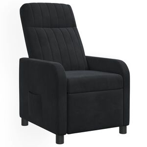 vidaXL Recliner Sort Velour (V)