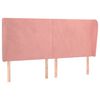 vidaXL sengegavl med kanter 183x23x118/128 cm fl&oslash;jl lyser&oslash;d