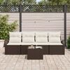 vidaXL Havesofa S&aelig;t Brun 55 x 55 x 37 cm polyrattan