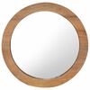 vidaXL v&aelig;gspejl 60 cm teak rund