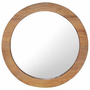 vidaXL v&aelig;gspejl 60 cm teak rund