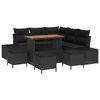 vidaXL Havesofa S&aelig;t 9 stk. Sort polyrattan