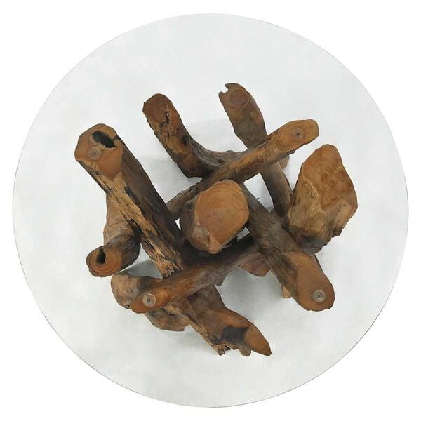 vidaXL sofabord massivt teaktr&aelig; drivt&oslash;mmer 60 cm