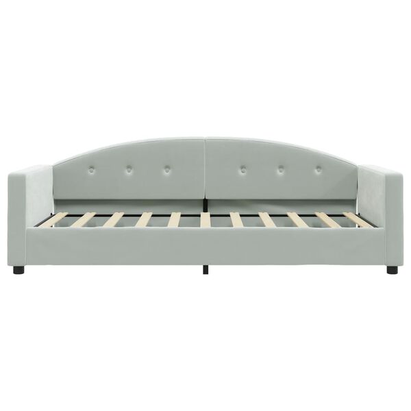vidaXL daybed med madras 90x190 cm velour lysegr&aring;