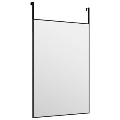 vidaXL dørspejl 40x60 cm glas og aluminium sort