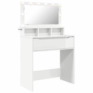 vidaXL Sovev&aelig;relsessminkeborde H&oslash;j gloss hvid 80 x 39,6 x 135 cm