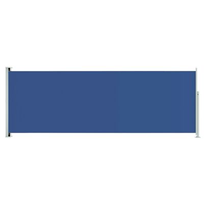 vidaXL sammenrullelig sidemarkise til terrassen 220x600 cm blå