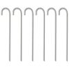vidaXL teltpl&oslash;kker 6 stk. 37 cm &Oslash;10 mm galvaniseret st&aring;l