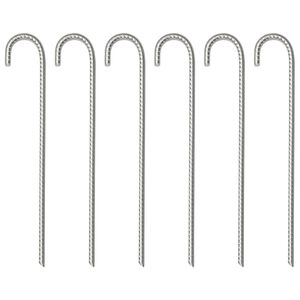 vidaXL teltpl&oslash;kker 6 stk. 37 cm &Oslash;10 mm galvaniseret st&aring;l