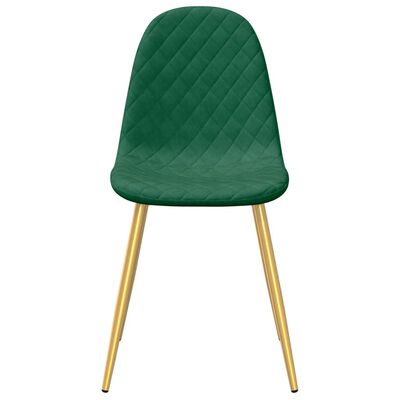 vidaXL spisebordsstole 4 stk. velour mørkegrøn