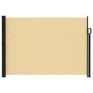 vidaXL Udtr&aelig;kkeligt side-markise Sandfarvet 600 x 120 cm Polyester