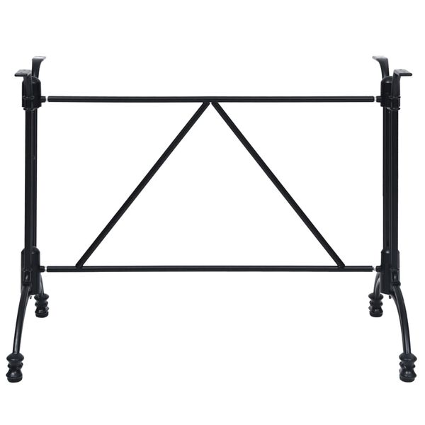 vidaXL bordben til bistrobord 93x60x72 cm st&oslash;bt aluminium sort