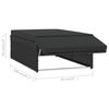 vidaXL havelounges&aelig;t 2 dele med hynder polyrattan sort
