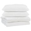 vidaXL Dyne med pude 3 stk. Hvid Mikrofiber