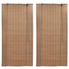 vidaXL rullegardiner 2 stk. 120x220 cm bambus brun