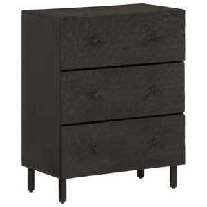 vidaXL skab 60x33x75 cm massivt mangotr&aelig; sort