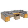 vidaXL sofas&aelig;t til haven 11 dele med hynder polyrattan beige