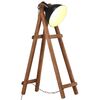 vidaXL gulvlampe E27 massivt mangotr&aelig; sort