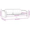 vidaXL daybed 100x200 cm stof cremefarvet