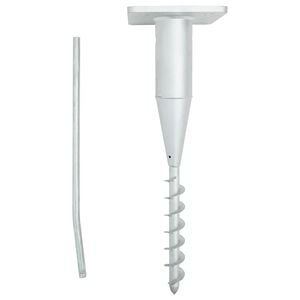 vidaXL nedgravet parasolbase med stang 16x16x52 cm st&aring;l