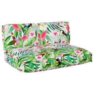 vidaXL Pudes&aelig;t Blomstret 3 pcs Flerfarvet Oxford stof