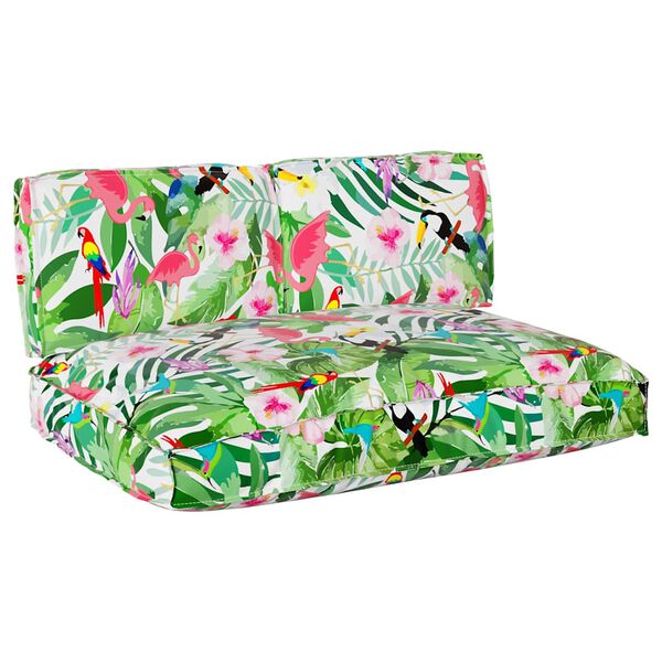 vidaXL Pudes&aelig;t Blomstret 3 pcs Flerfarvet Oxford stof