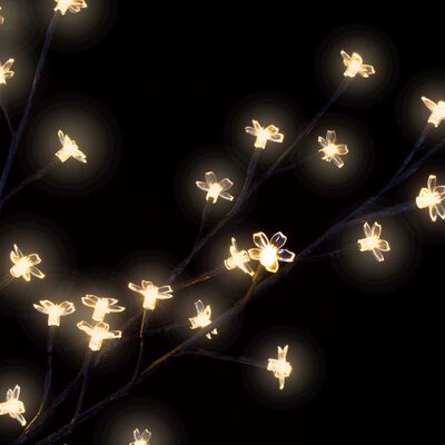 vidaXL juletræ 120 LED'er varmt hvidt lys kirsebærblomst 150 cm