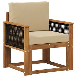 vidaXL Udend&oslash;rs Mellem Sofa Massivt Akacietr&aelig; Naturfarvet
