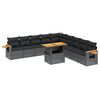 vidaXL sofas&aelig;t til haven 11 dele med hynder polyrattan sort