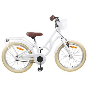 vidaXL B&oslash;rnecykel 20 tommer til b&oslash;rn i alderen 6-11 &aring;r Hvid