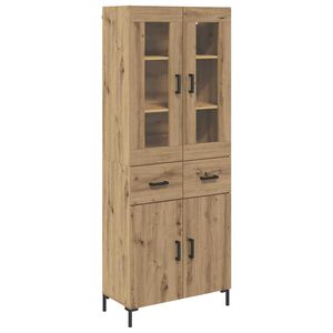 vidaXL Highboard 2 pcs Artisan Egetr&aelig; 69,5 x 34 x 180 cm