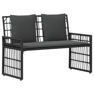 vidaXL Udend&oslash;rs b&aelig;nk 2 -Seater 116 x 55 x 82 cm St&aring;l og Polyrattan