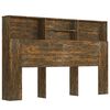 vidaXL sengegavl med opbevaring 160x19x103,5 cm r&oslash;get egetr&aelig;sfarve