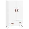 vidaXL skab 69,5x31x115 cm konstrueret tr&aelig; hvid