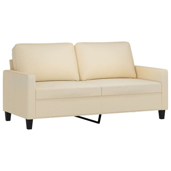 vidaXL 2-personers sofa 140 cm stof cremefarvet