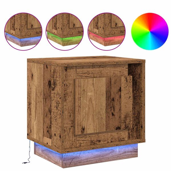 vidaXL Natskab Gammelt tr&aelig; 44 x 34,5 x 45 cm Konstrueret tr&aelig;